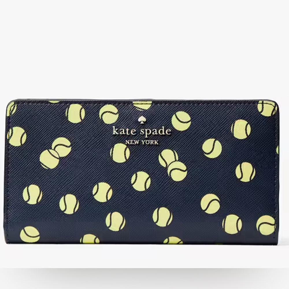 NWT Tennis Toss Large Slim Bifold Wallet